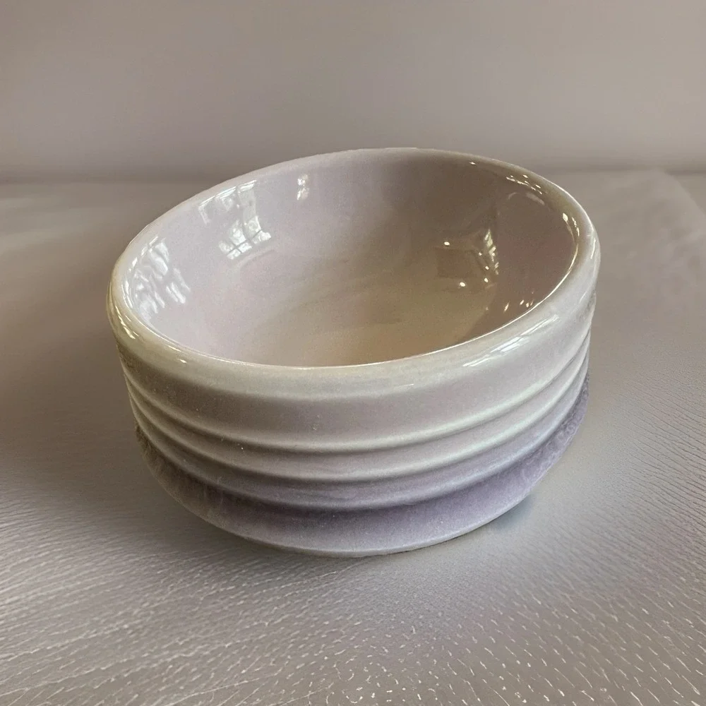 Sweejar Purple Gradient Ceramic Small Medium Dog Cat Bowl 18 oz No Tipping